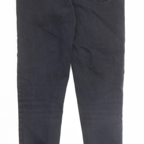 Topshop Womens Black Cotton Skinny Jeans Size 26 in L30 in Regular Zip