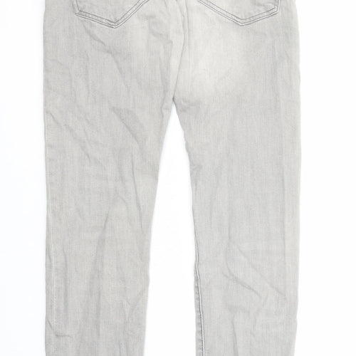 H&M Mens Grey Cotton Skinny Jeans Size 31 in L32 in Slim Zip