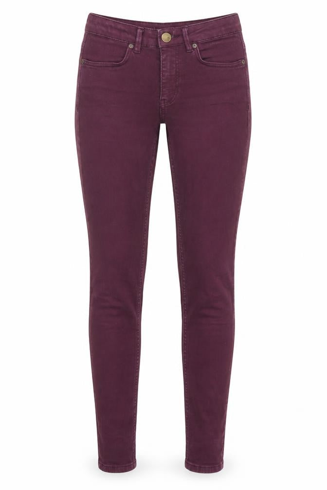 Oasis Womens Purple Cotton Skinny Jeans Size 8 Regular Zip