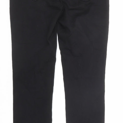 NYJD Womens Black Cotton Straight Jeans Size 6 Regular Zip
