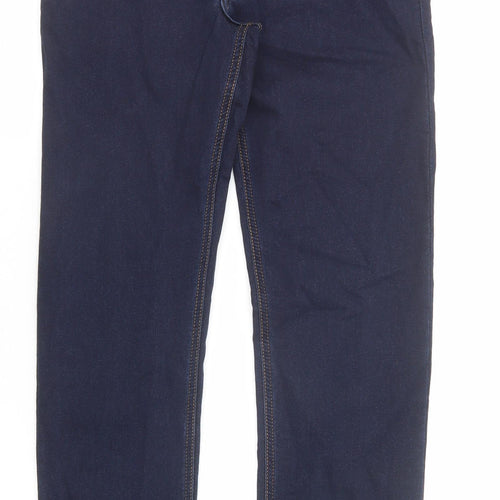 HUGO BOSS Boys Blue Cotton Skinny Jeans Size 16 Years Regular Zip