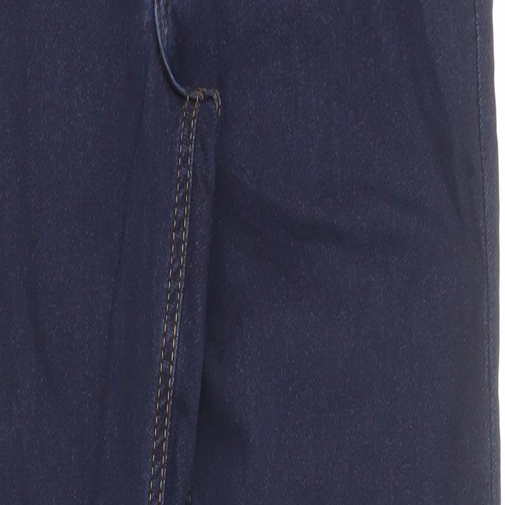 HUGO BOSS Boys Blue Cotton Skinny Jeans Size 16 Years Regular Zip