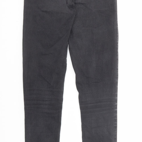 Topshop Womens Grey Cotton Skinny Jeans Size 26 in L34 in Regular Zip