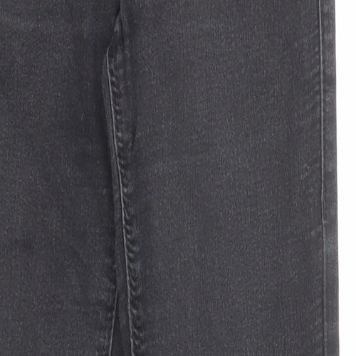 Topshop Womens Grey Cotton Skinny Jeans Size 26 in L34 in Regular Zip