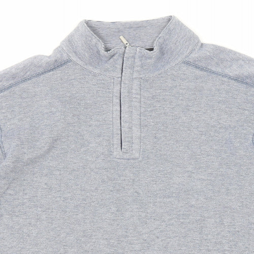 Kirkland Mens Blue Cotton Pullover Sweatshirt Size M Zip