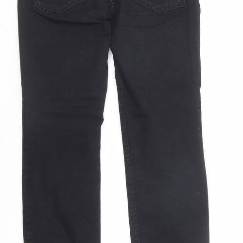 NEXT Womens Black Cotton Skinny Jeans Size 12 Slim Zip
