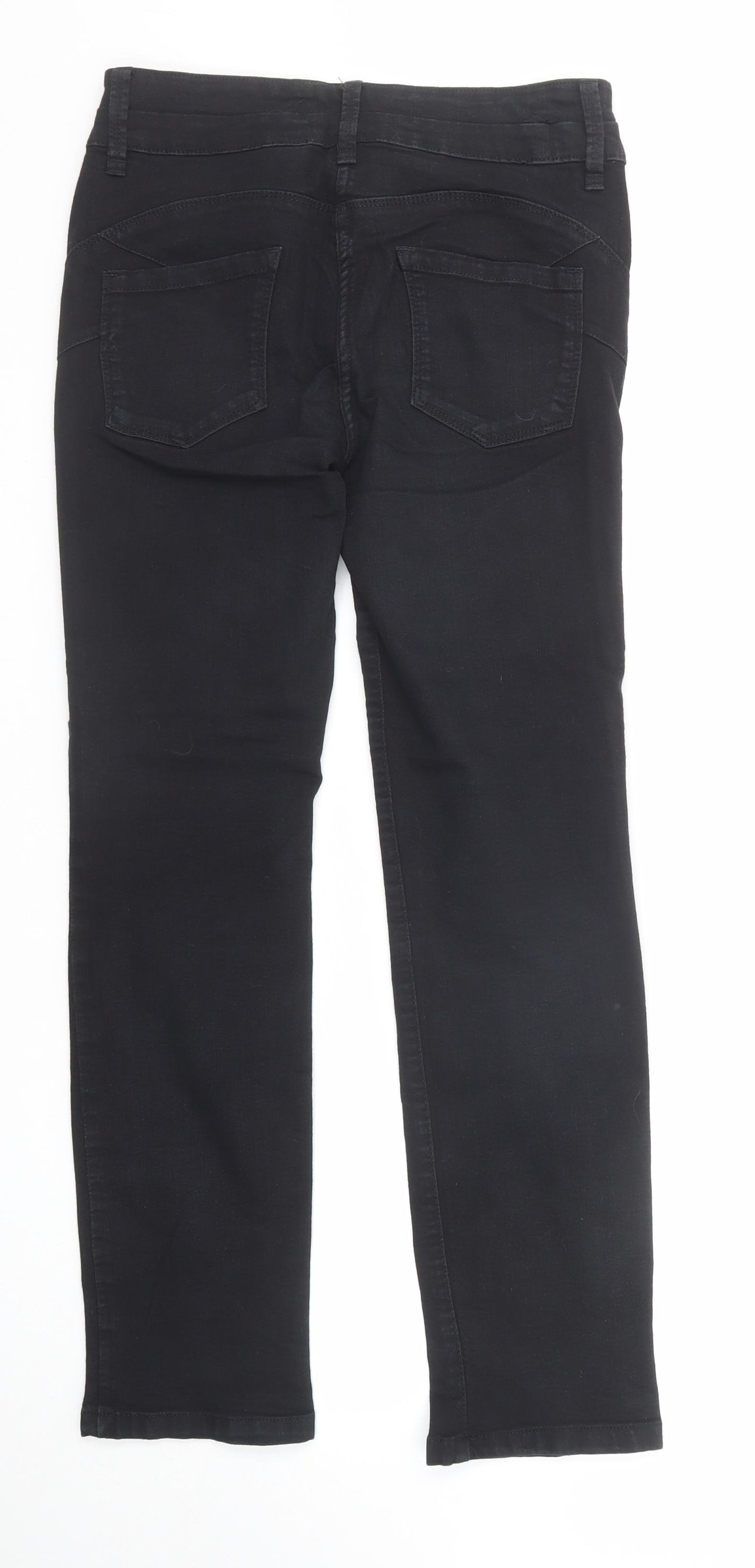 NEXT Womens Black Cotton Skinny Jeans Size 12 Slim Zip