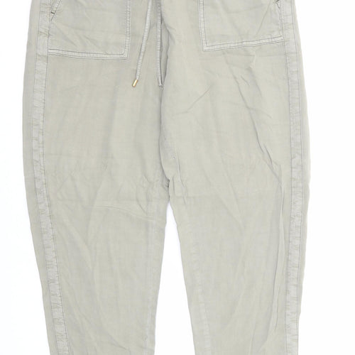 H&M Womens Green Viscose Sweatpants Trousers Size 10 Regular Drawstring