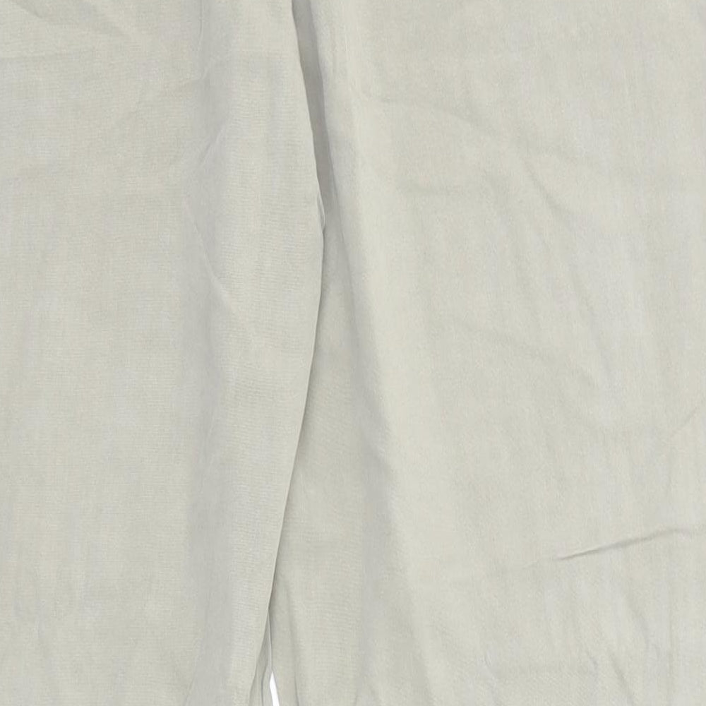 H&M Womens Green Viscose Sweatpants Trousers Size 10 Regular Drawstring