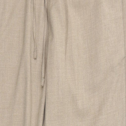 H&M Womens Beige Polyester Chino Trousers Size S Slim Drawstring