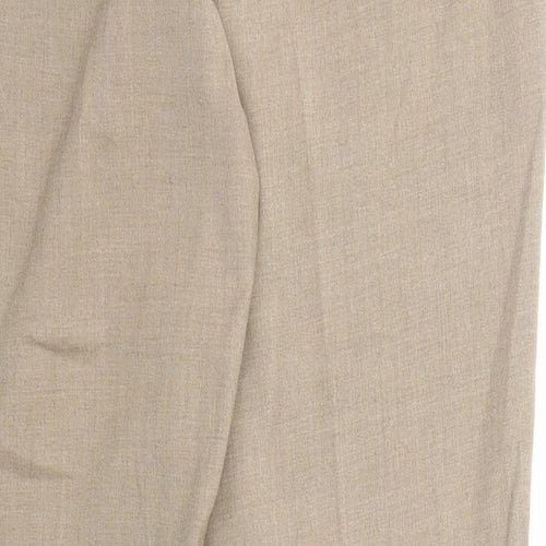 H&M Womens Beige Polyester Chino Trousers Size S Slim Drawstring