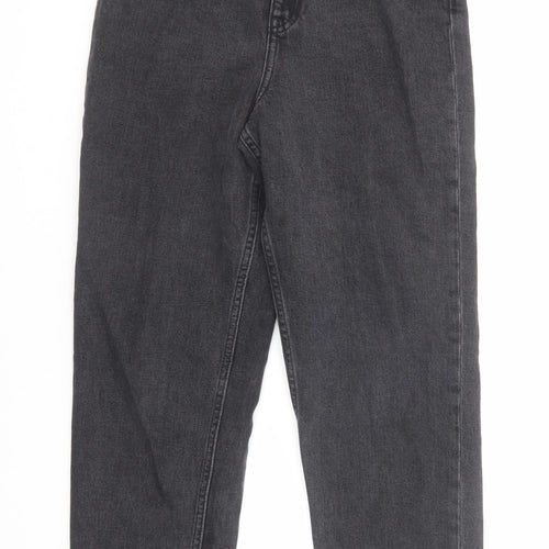 ASOS Womens Black Cotton Straight Jeans Size 28 in L30 in Regular Zip