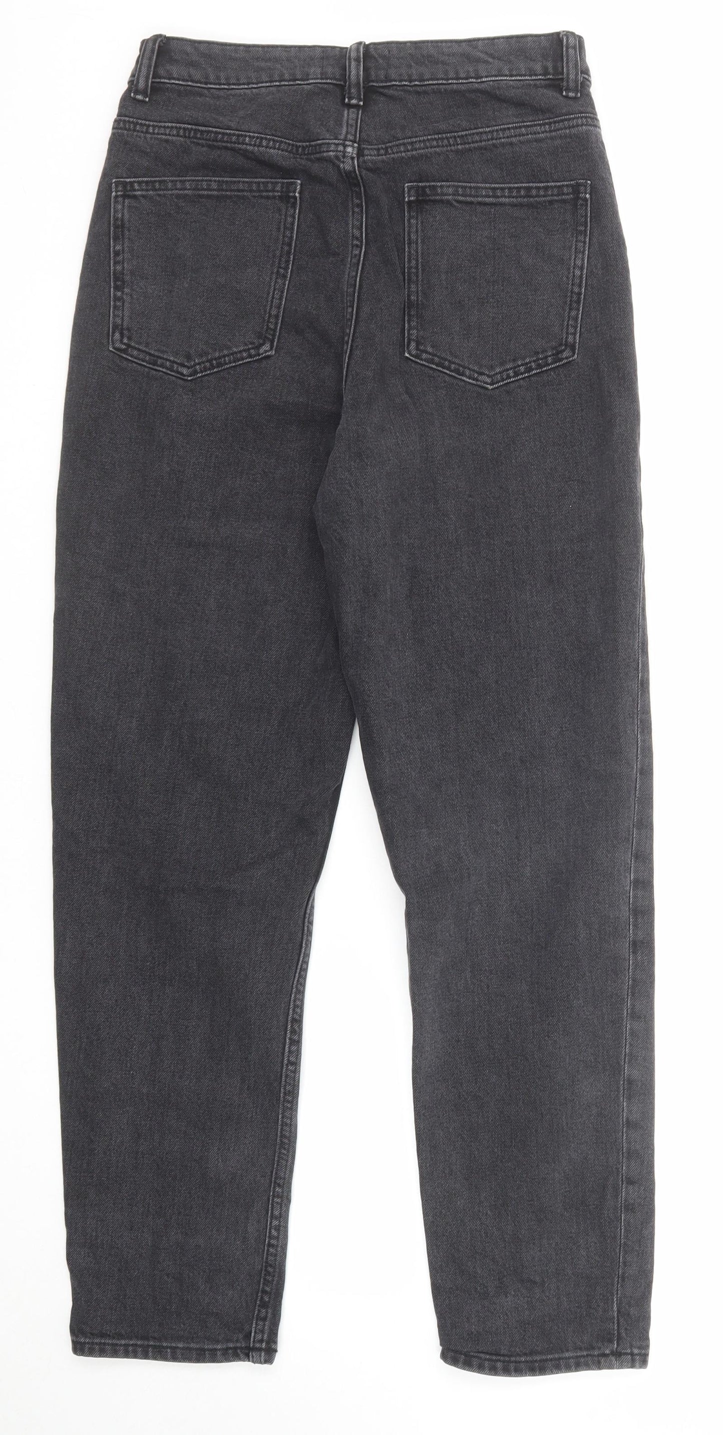 ASOS Womens Black Cotton Straight Jeans Size 28 in L30 in Regular Zip