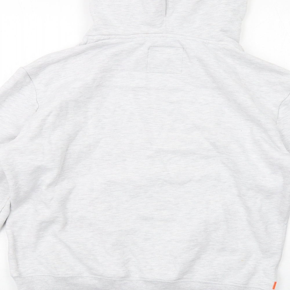 Superdry Mens Grey Cotton Pullover Hoodie Size L