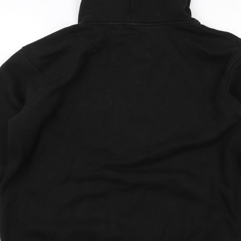 Crosshatch Mens Black Cotton Pullover Hoodie Size L