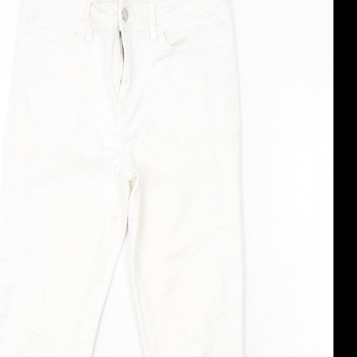 Jeanswest Womens White Cotton Skinny Jeans Size 10 Regular Zip