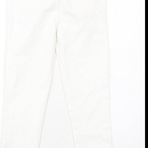 Jeanswest Womens White Cotton Skinny Jeans Size 10 Regular Zip