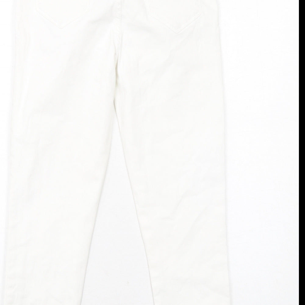 Jeanswest Womens White Cotton Skinny Jeans Size 10 Regular Zip