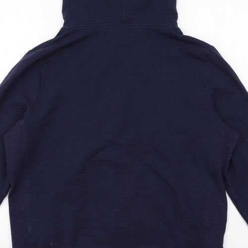 Marks and Spencer Womens Blue Cotton Full Zip Hoodie Size 14 Zip
