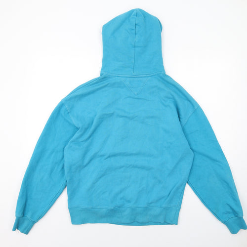 Tommy Hilfiger Mens Blue Cotton Pullover Hoodie Size S