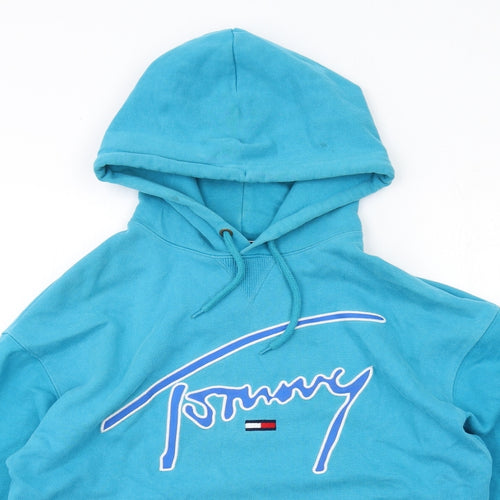 Tommy Hilfiger Mens Blue Cotton Pullover Hoodie Size S