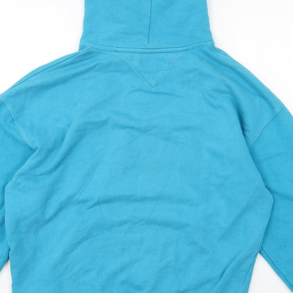Tommy Hilfiger Mens Blue Cotton Pullover Hoodie Size S