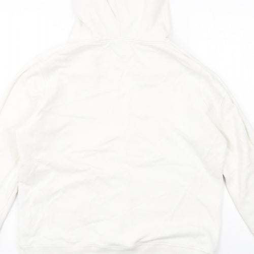 NEXT Womens White Cotton Pullover Hoodie Size L Pullover - Leaf Print
