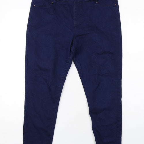 BHS Womens Blue Cotton Jegging Jeans Size 16 Regular