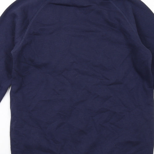 Pineapple Girls Blue Cotton Jumper Dress Size 10-11 Years Round Neck Pullover - Pineapple