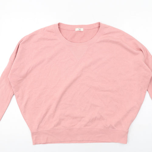Hush Womens Pink Cotton Pullover Sweatshirt Size XS Pullover