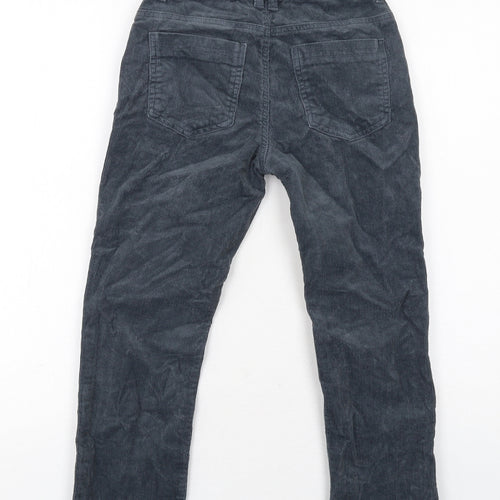 NEXT Boys Grey Cotton Chino Trousers Size 9 Years Regular Zip