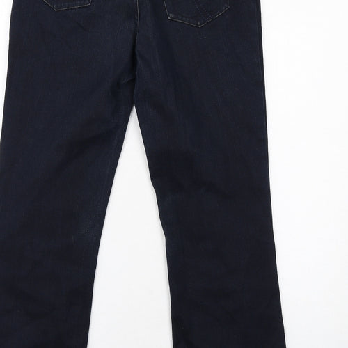 Per Una Womens Blue Cotton Bootcut Jeans Size 10 Regular Zip