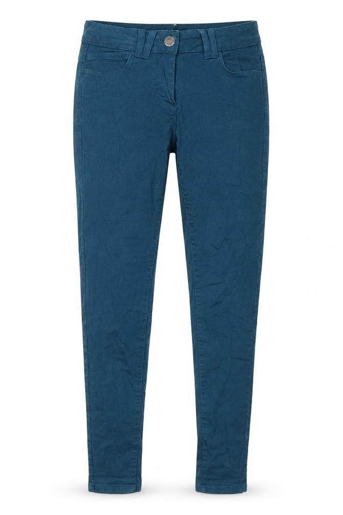 Marks and Spencer Womens Blue Cotton Skinny Jeans Size 8 Regular Zip