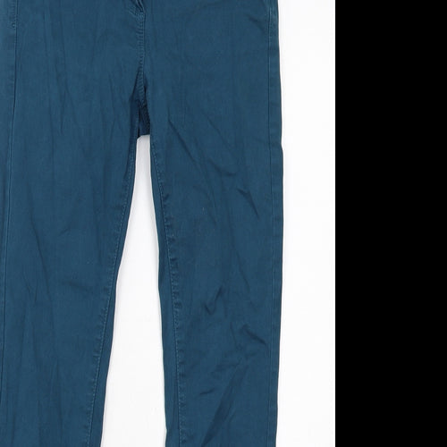Marks and Spencer Womens Blue Cotton Skinny Jeans Size 8 Regular Zip