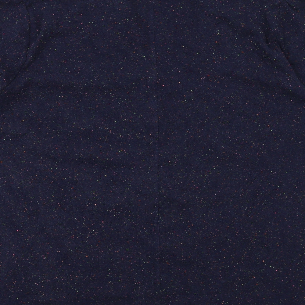 White Stuff Womens Blue Collared Cotton Cardigan Jumper Size 22