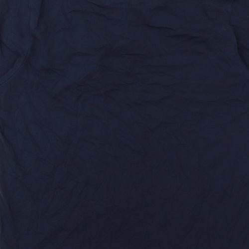 Burton Mens Blue Cotton Button-Up Size L Collared Button