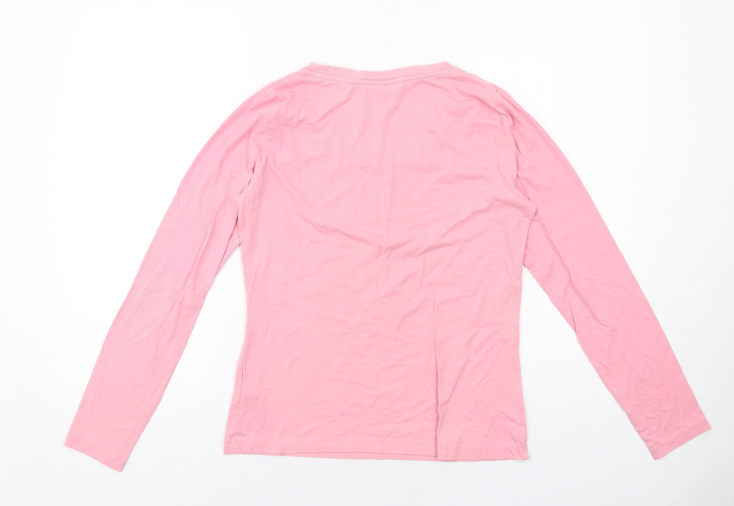 Jack Wills Womens Pink Cotton Basic T-Shirt Size 10 Round Neck