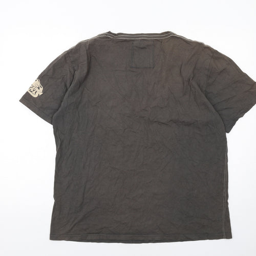 NEXT Mens Green Cotton T-Shirt Size XL Round Neck - The Hellcats