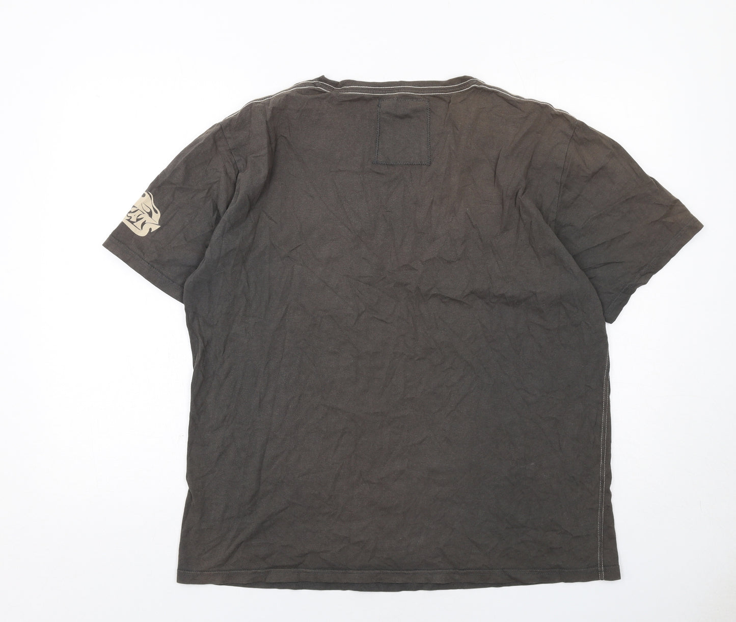 NEXT Mens Green Cotton T-Shirt Size XL Round Neck - The Hellcats