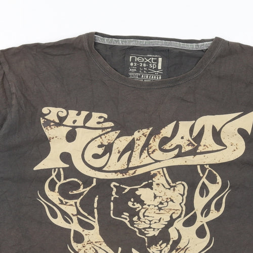 NEXT Mens Green Cotton T-Shirt Size XL Round Neck - The Hellcats
