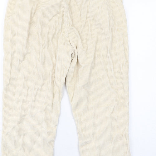 River Island Womens Ivory Cotton Chino Trousers Size 10 Regular Zip