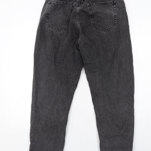 ASOS Womens Grey Cotton Tapered Jeans Size 10 L28 in Regular Zip