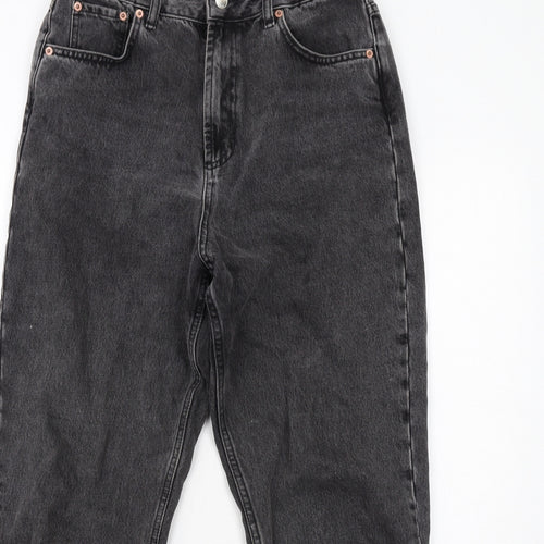 ASOS Womens Grey Cotton Tapered Jeans Size 10 L28 in Regular Zip