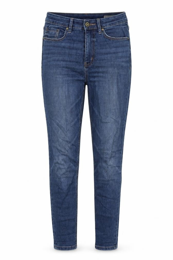 Marks and Spencer Womens Blue Cotton Skinny Jeans Size 8 Regular Zip
