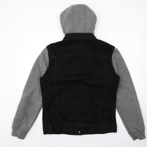 River Island Mens Black Jacket Size L Button