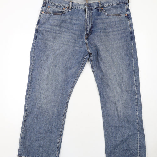 Gap Mens Blue Cotton Straight Jeans Size 40 in L30 in Regular Zip