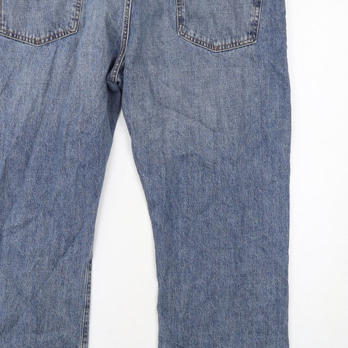 Gap Mens Blue Cotton Straight Jeans Size 40 in L30 in Regular Zip