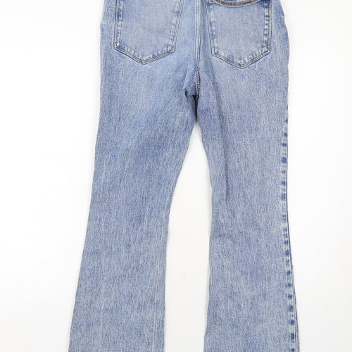 New Look Womens Blue Cotton Bootcut Jeans Size 10 Regular Zip