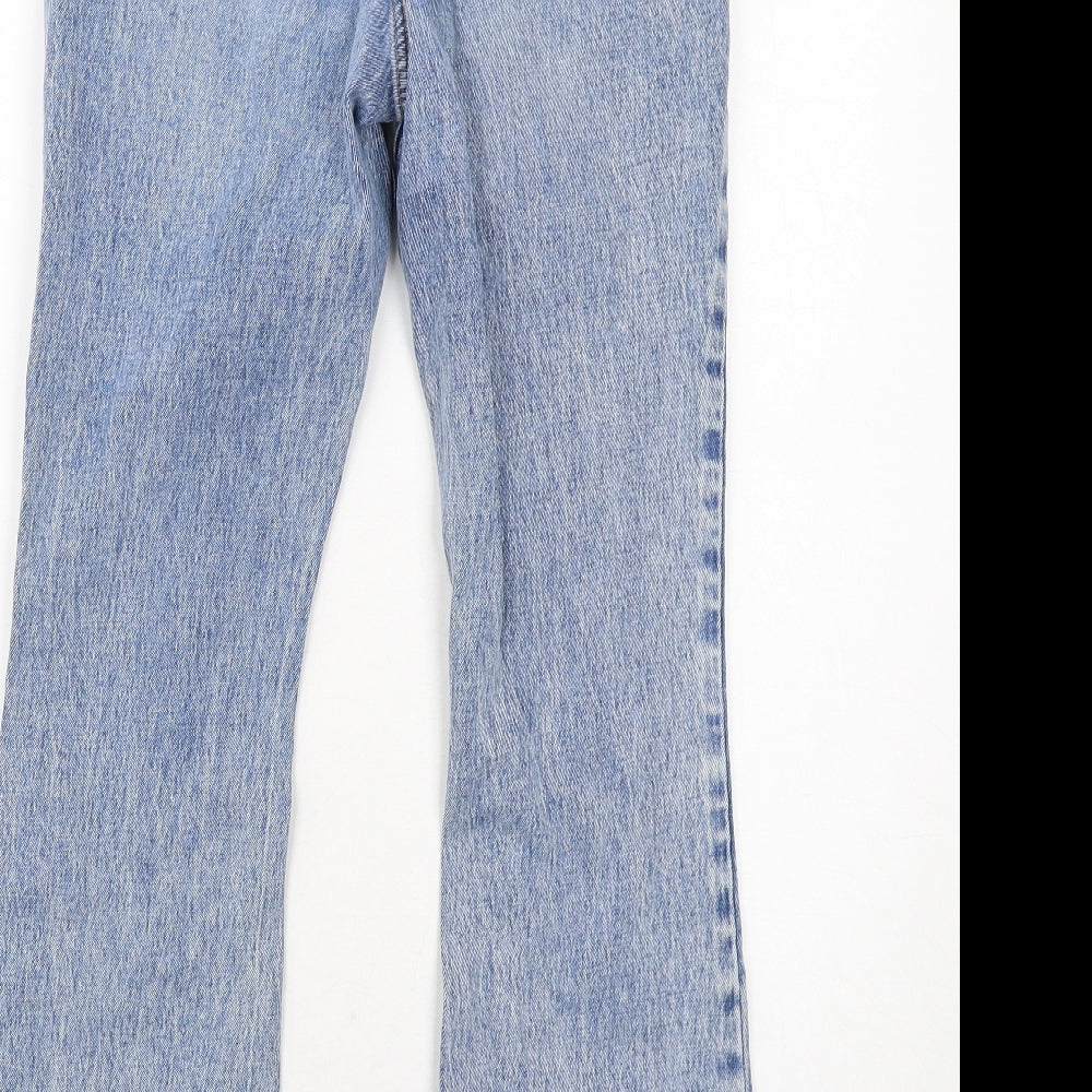 New Look Womens Blue Cotton Bootcut Jeans Size 10 Regular Zip