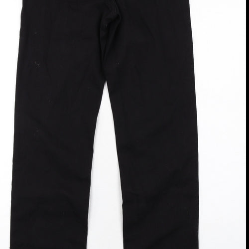 365 Denim Womens Black Cotton Straight Jeans Size 12 Regular Zip